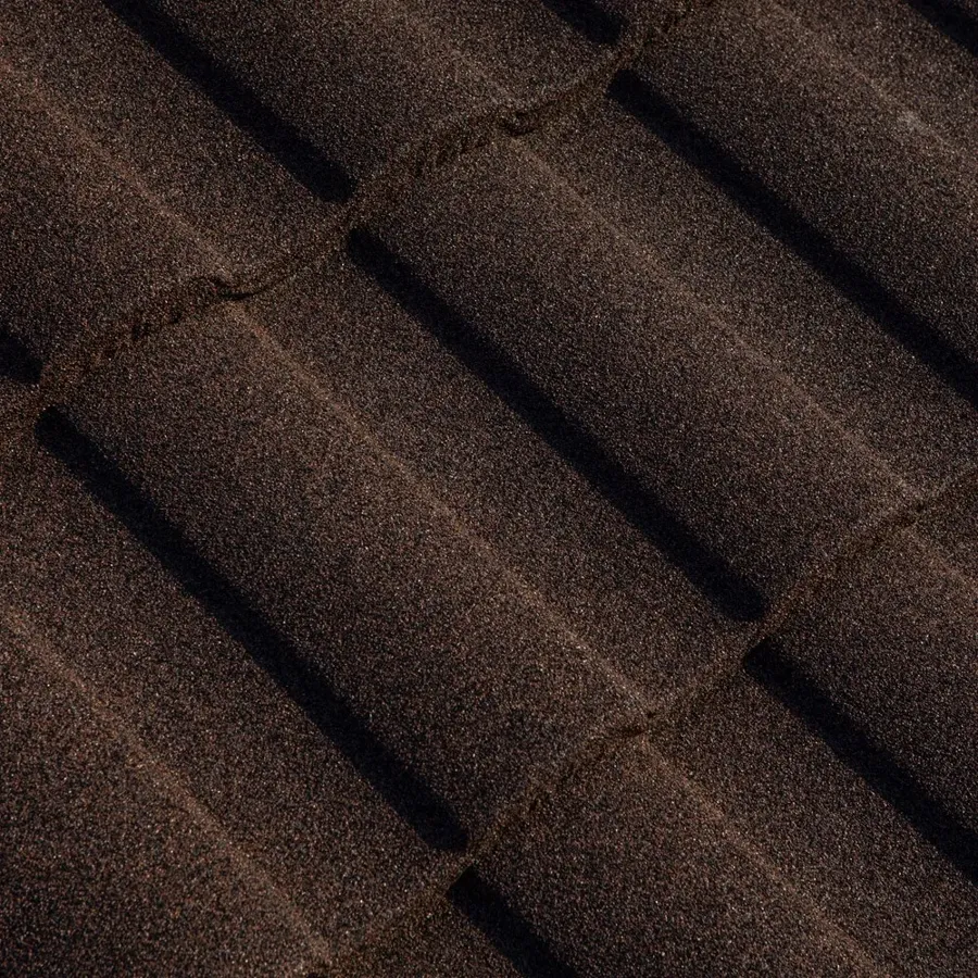 Tefute Roman Tile in Chestnut (Custom) — Tefute USA asphalt shingle color swatch