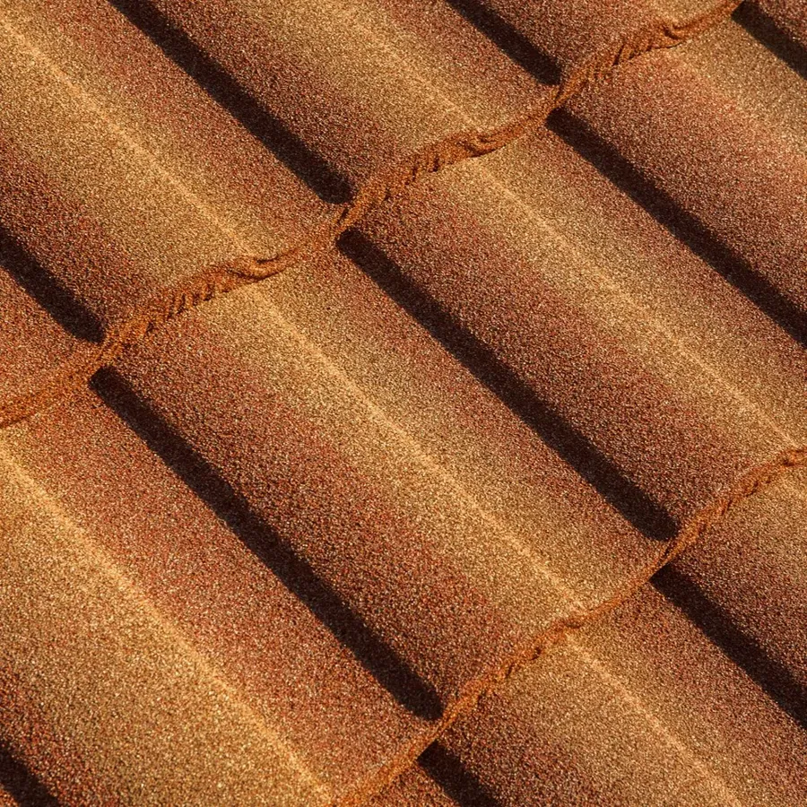 Tefute Roman Tile in Mission Gold — Tefute USA asphalt shingle color swatch